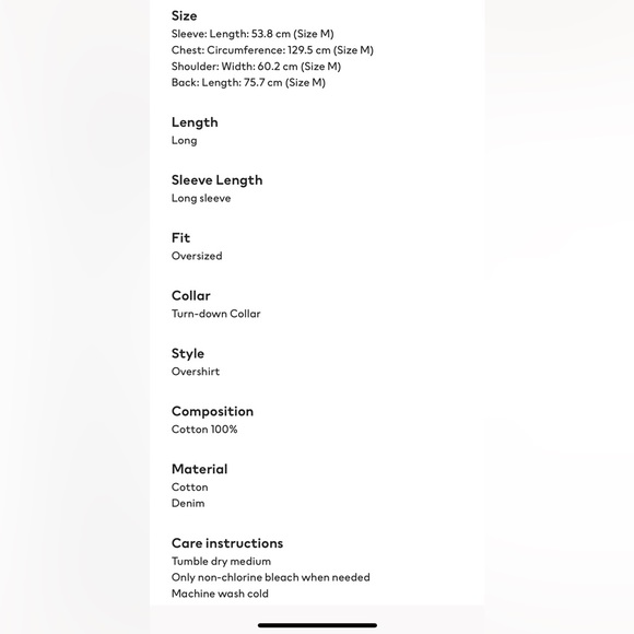 H&M Denim Oversize Overshirt Shacket - Picture 8 of 8